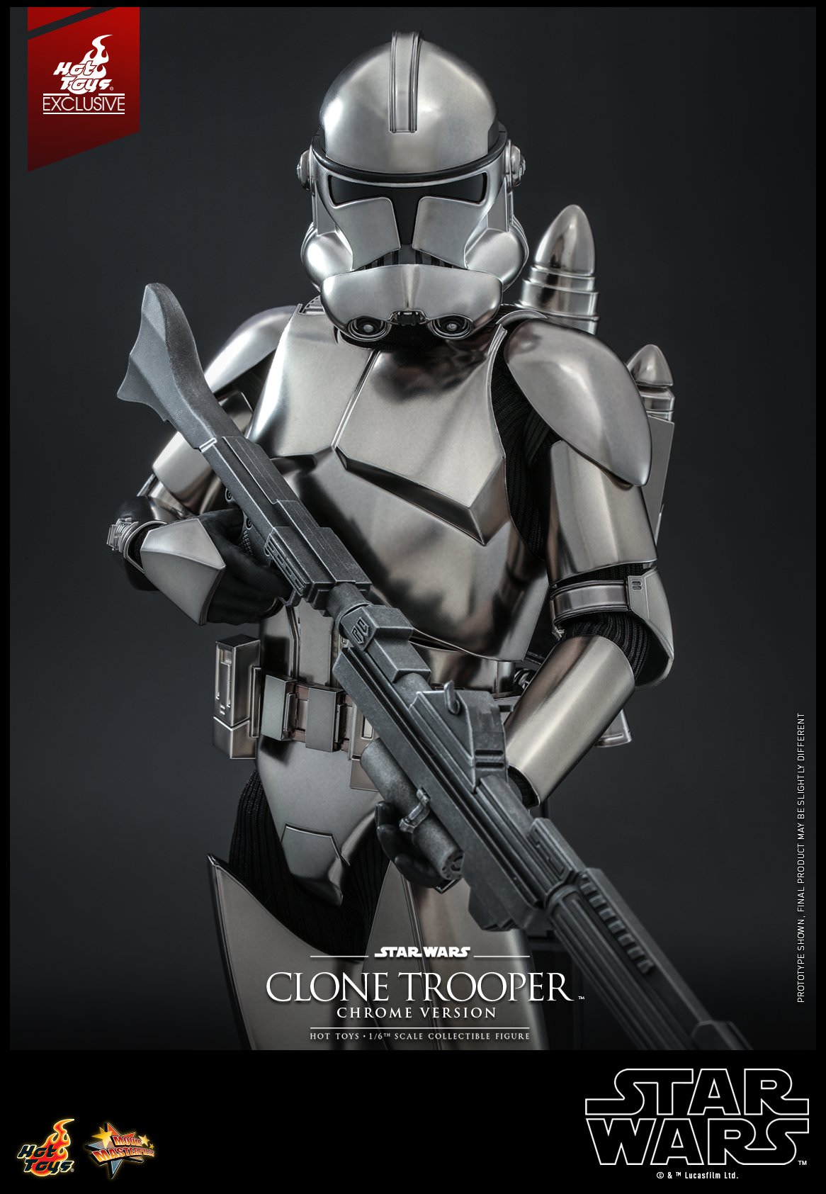 Hot Toys Star Wars™ -  1/6th scale Clone Trooper™ (Chrome Version) Collectible Figure MMS643