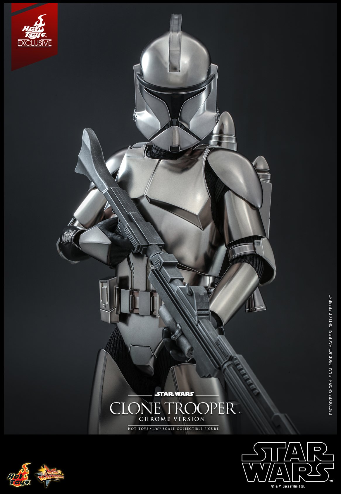 Hot Toys Star Wars™ -  1/6th scale Clone Trooper™ (Chrome Version) Collectible Figure MMS643