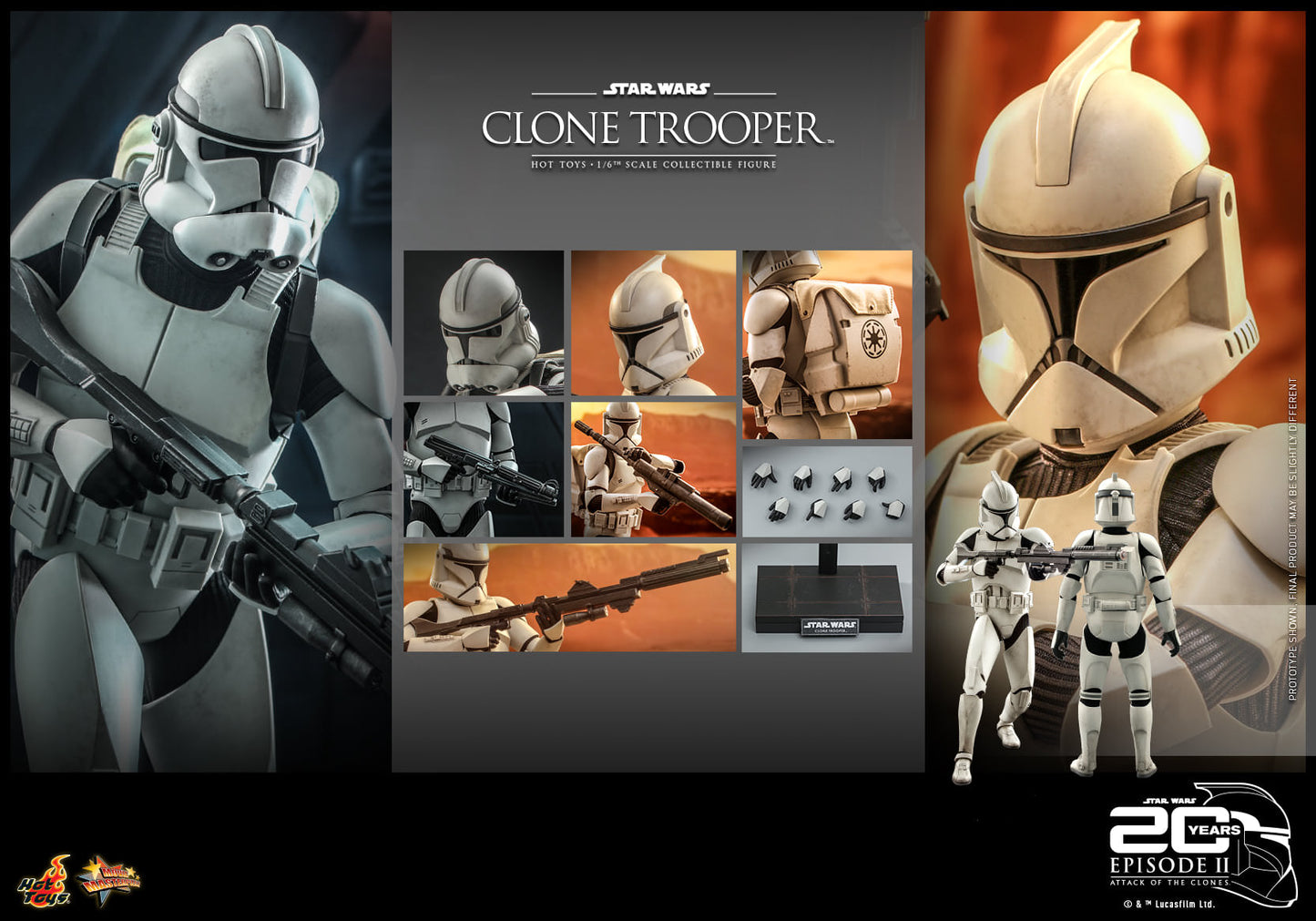 Hot Toys Star Wars Episode II: Attack of the Clones™ - 1/6th scale Clone Trooper™ Collectible Figure MMS647