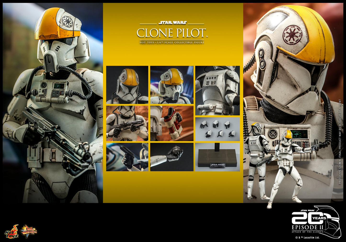 Hot Toys Star Wars Episode II: Attack of the Clones™ - 1/6th scale Clone Pilot™ Collectible Figure MMS648