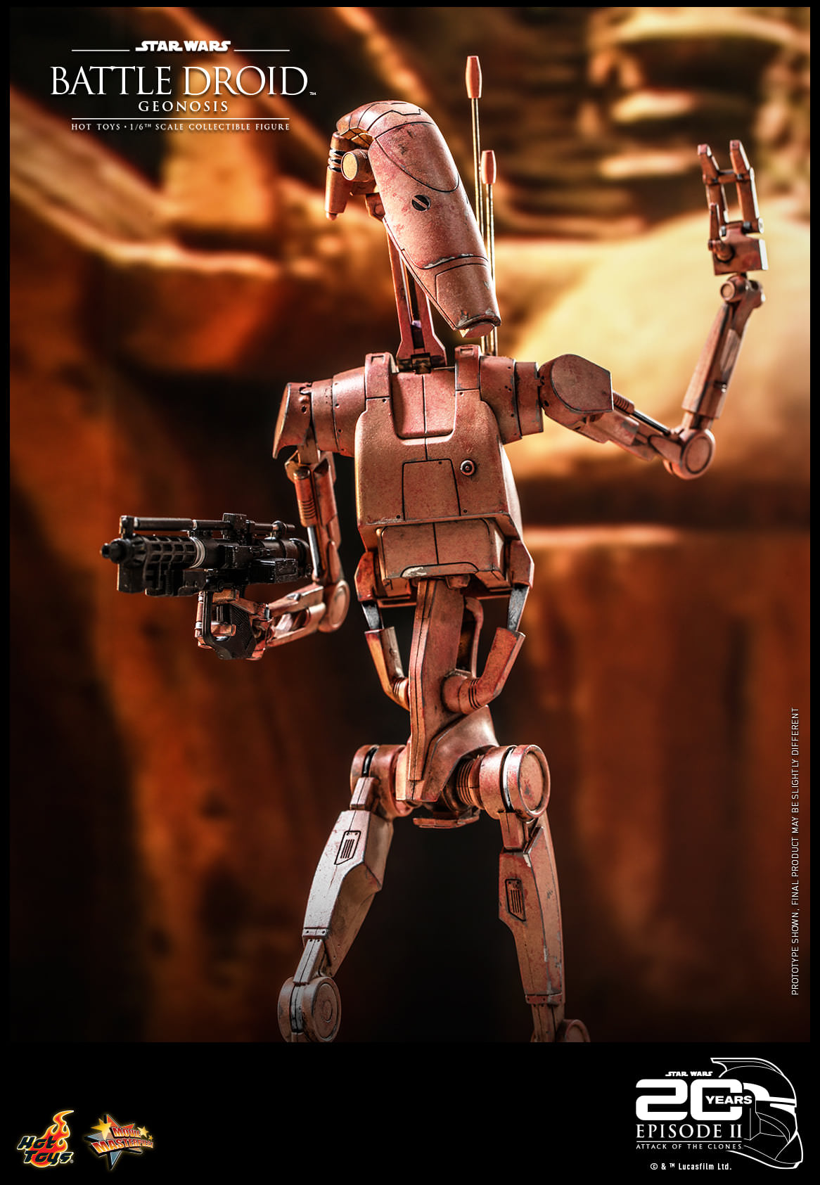 Hot Toys Star Wars Episode II: Attack of the Clones™ - 1/6th scale Battle Droid™ (Geonosis) Collectible Figure MMS649