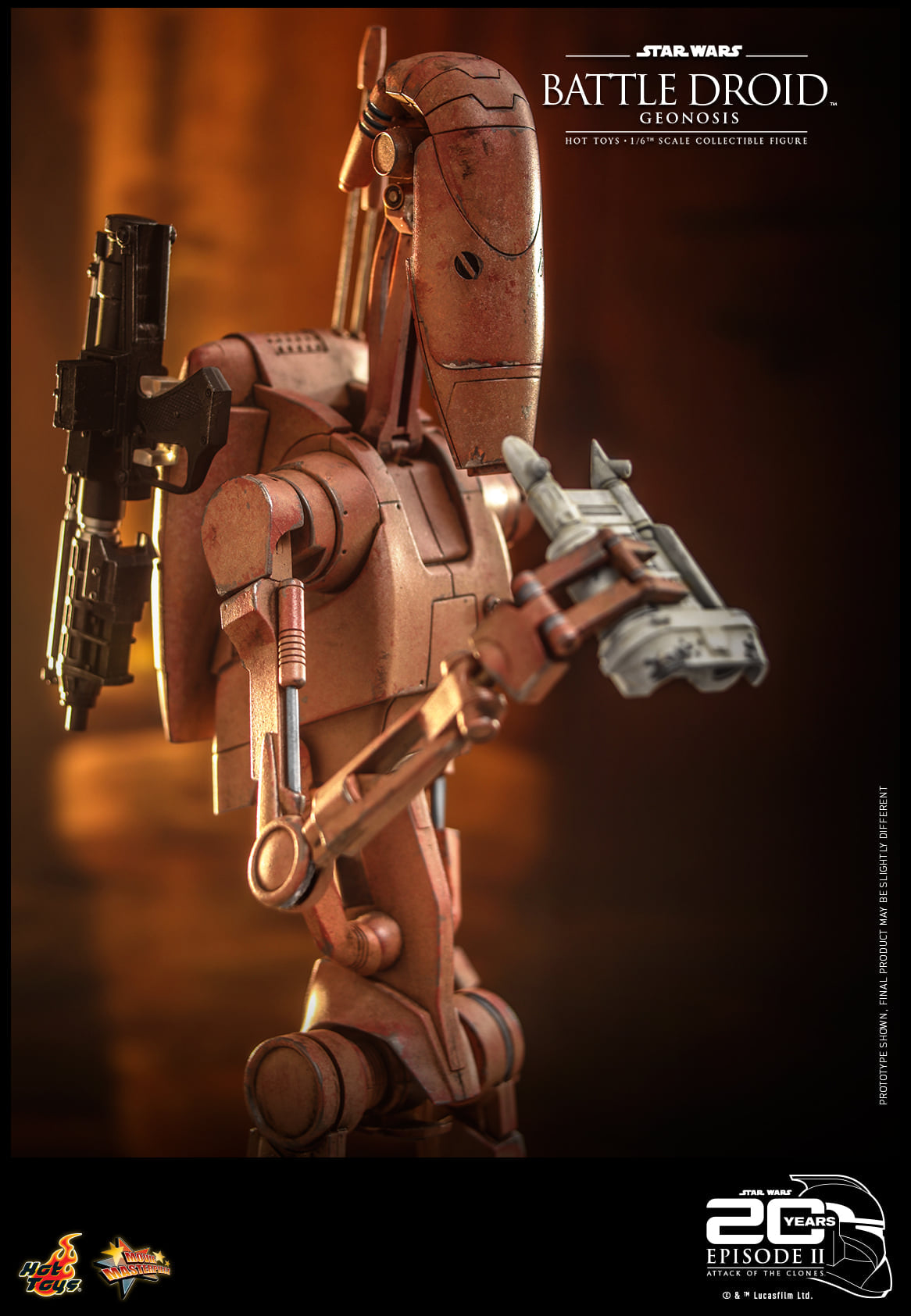 Hot Toys Star Wars Episode II: Attack of the Clones™ - 1/6th scale Battle Droid™ (Geonosis) Collectible Figure MMS649