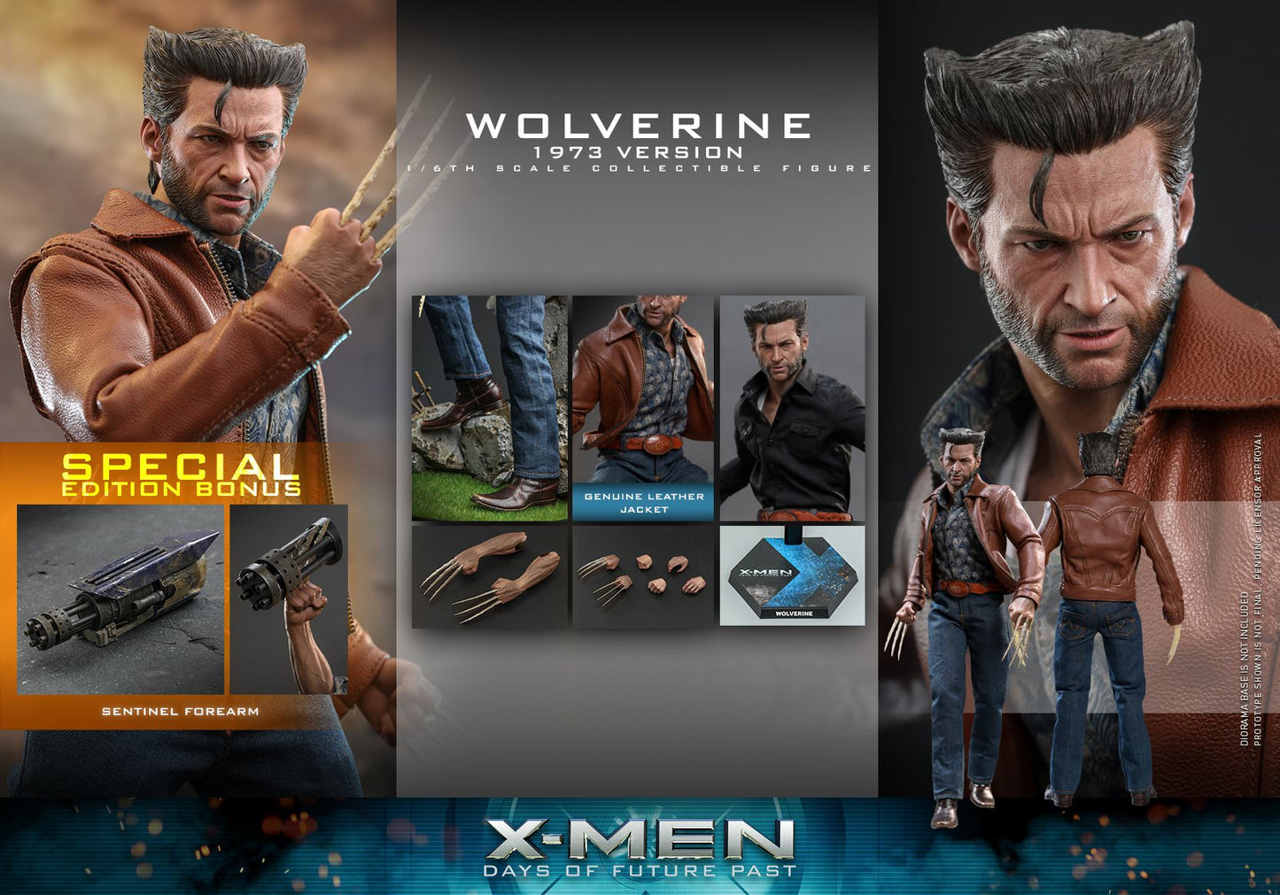 Hot Toys X-men: Days Of Future Past Wolverine (1973 Version) 1:6 Scale Collectible Figure (Regular Edition) MMS659