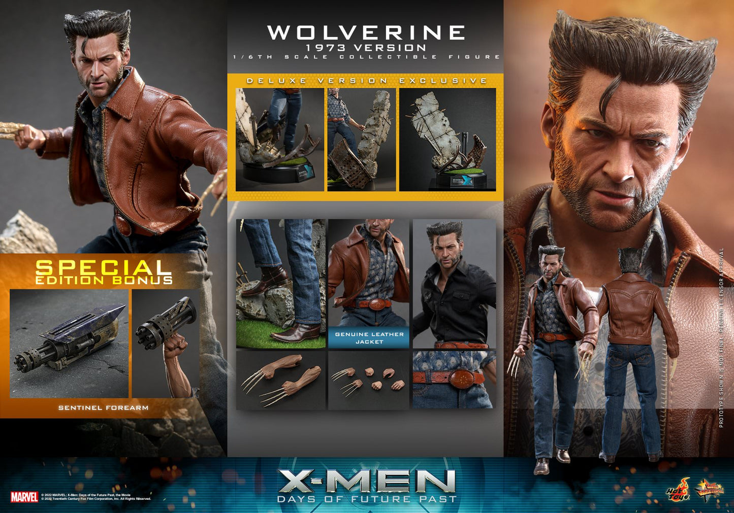 Hot Toys X-men: Days Of Future Past Wolverine (1973 Version) 1:6 Scale Collectible Figure Deluxe Version (Regular Edition）MMS660