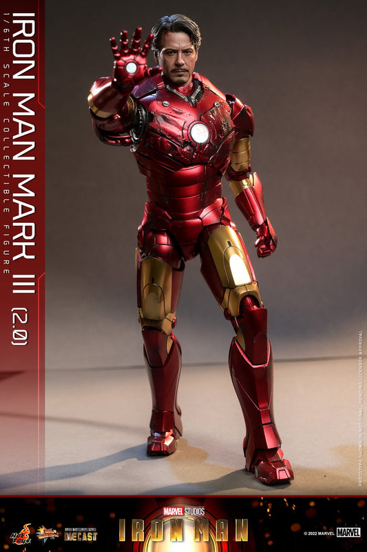 Hot Toys Iron Man - Iron Man Mark III (2.0) 1:6 Scale Collectible Figure (Regular Edition) MMS664D48