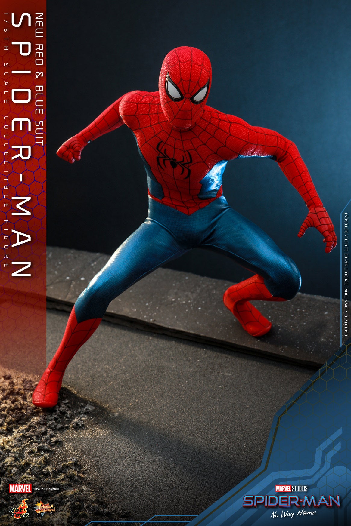 Hot Toys Spider-Man: No Way Home - Spider-Man (New Red and Blue Suit) 1:6 Scale Collectible Figure MMS679