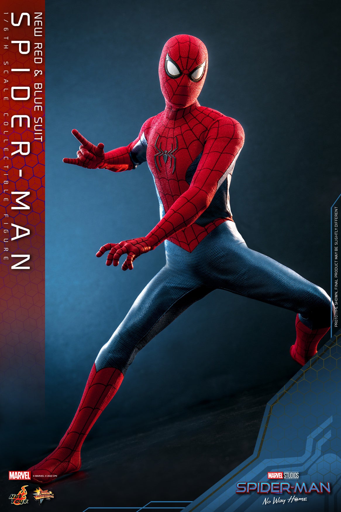 Hot Toys Spider-Man: No Way Home - Spider-Man (New Red and Blue Suit) 1:6 Scale Collectible Figure MMS679