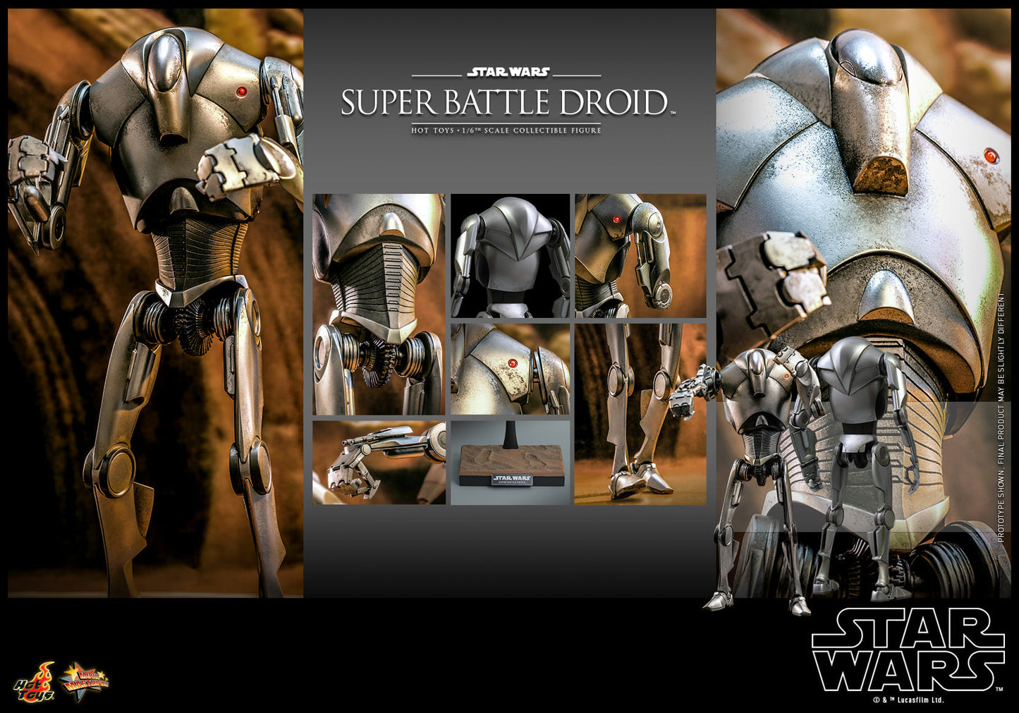 Hot Toys Star Wars Episode Ii: Attack Of The Clones™ Super Battle Droid™ 1/6th Scale Collectible Figure MMS682