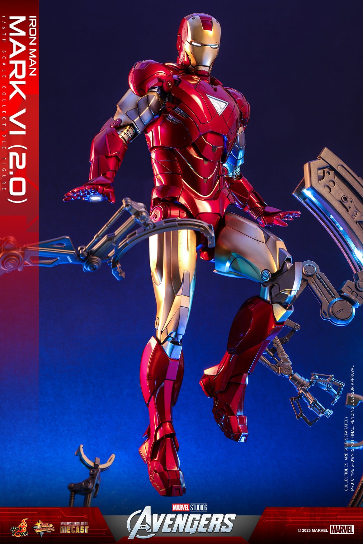 Hot Toys The Avengers Iron Man Mark VI (2.0) 1:6 Scale Collectible Figure MMS687D52