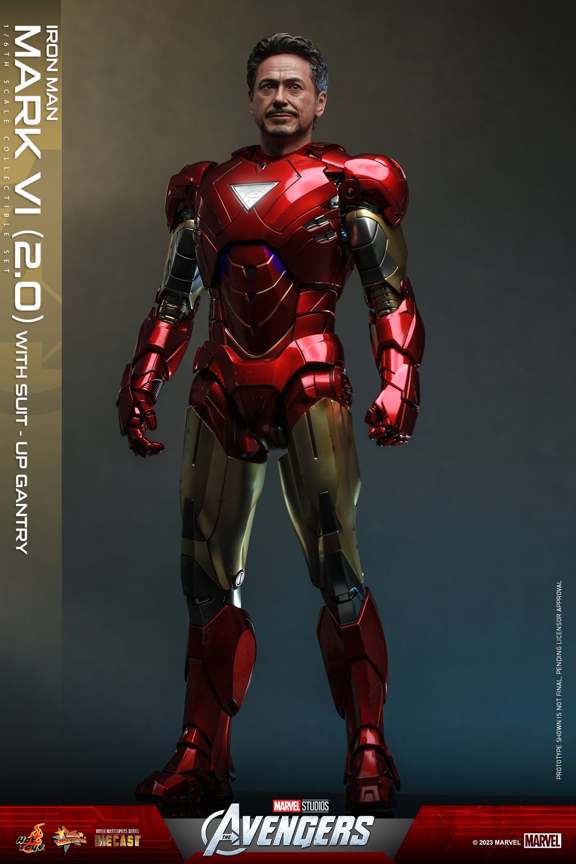 Hot Toys The Avengers Iron Man Mark VI (2.0) With Suit-Up Gantry 1:6 Scale Collectible Set MMS688D53