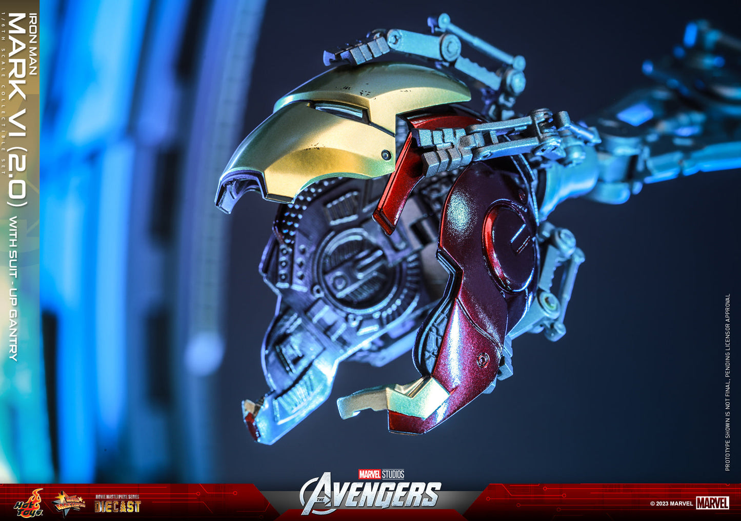 Hot Toys The Avengers Iron Man Mark VI (2.0) With Suit-Up Gantry 1:6 Scale Collectible Set MMS688D53