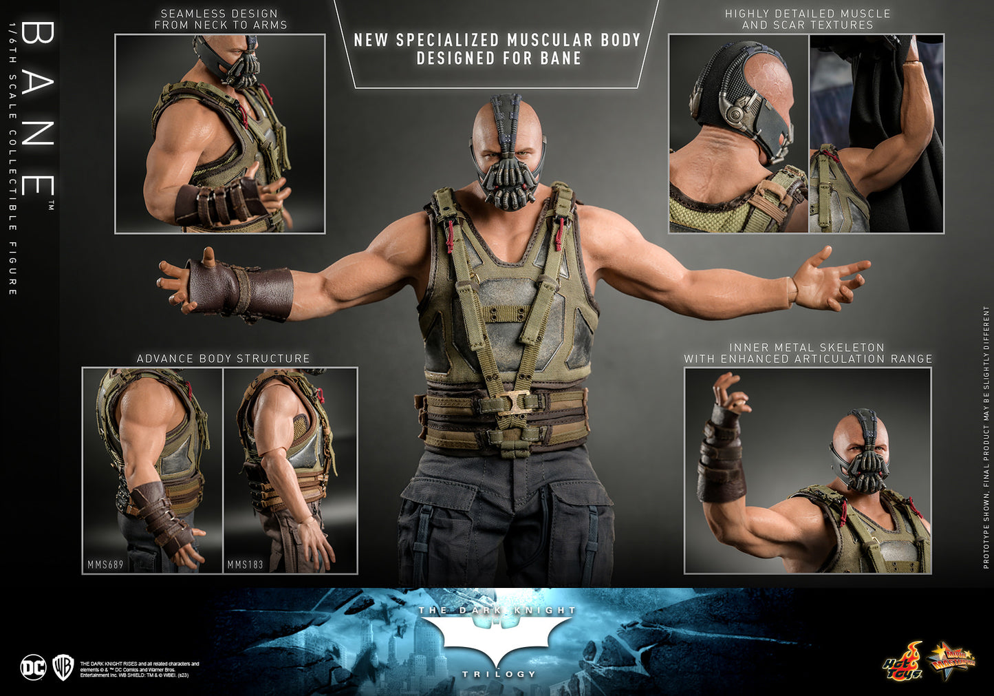 Hot Toys The Dark Knight Trilogy Bane 1/6th Scale Collectible Figure MMS689