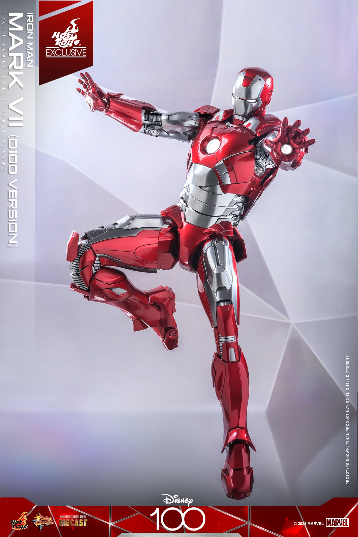 Hot Toys Disney 100 Iron Man Mark VII (D100 Version) 1/6th Scale Collectible Figure MMS696D54