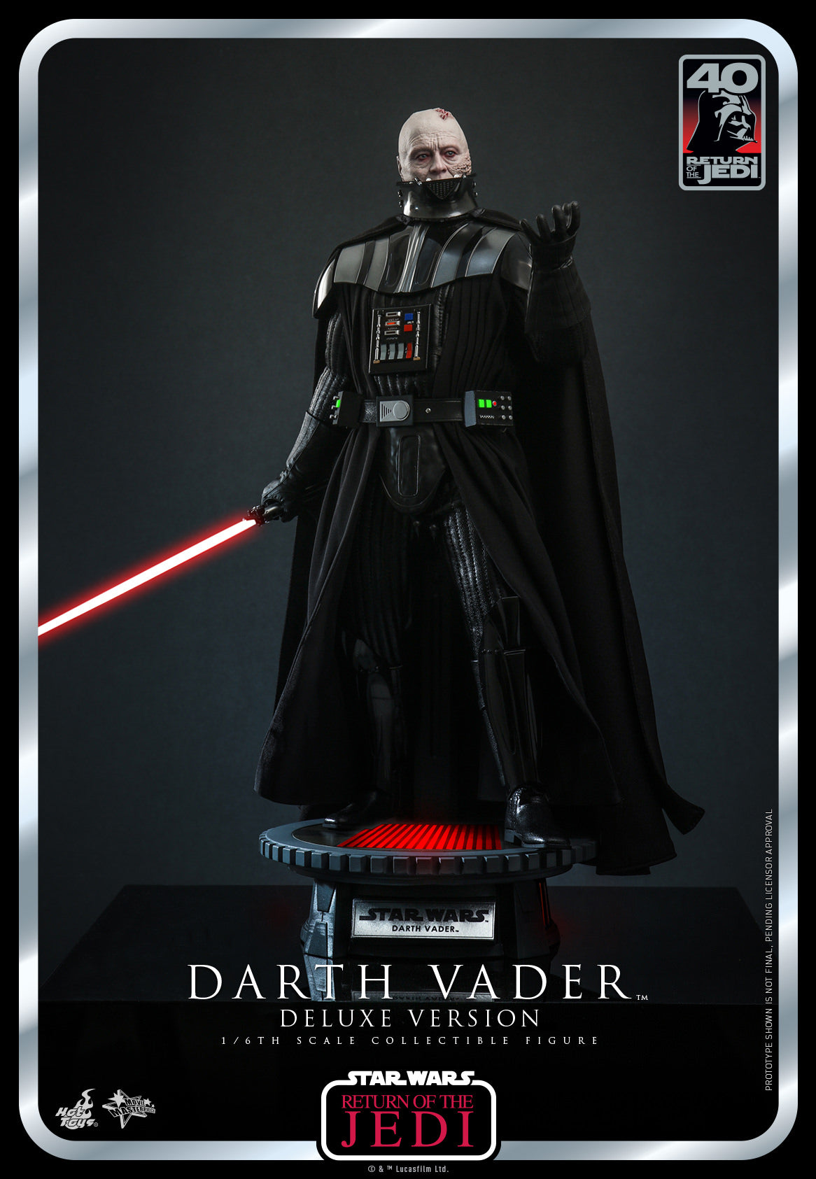 Hot Toys Star Wars Episode Vi: Return Of The Jedi™ Darth Vader™ 1/6th Scale Collectible Figure (Deluxe Version) MMS700