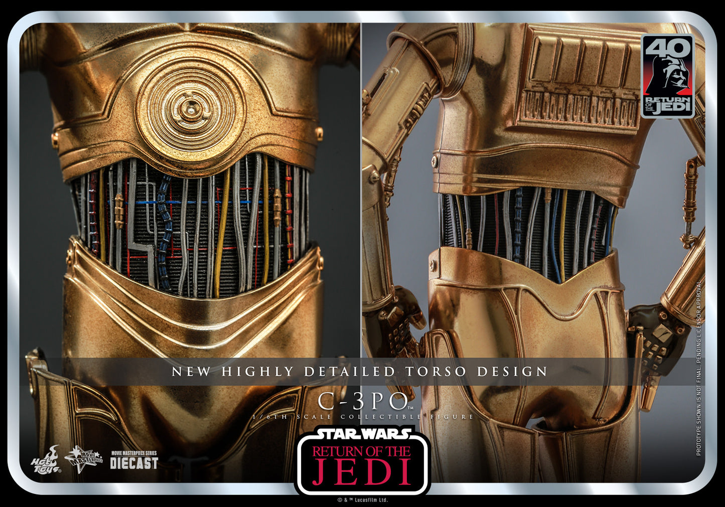 Hot Toys Star Wars Episode Vi: Return Of The Jedi™ C-3po™ 1/6th Scale Collectible Figure MMS701D56