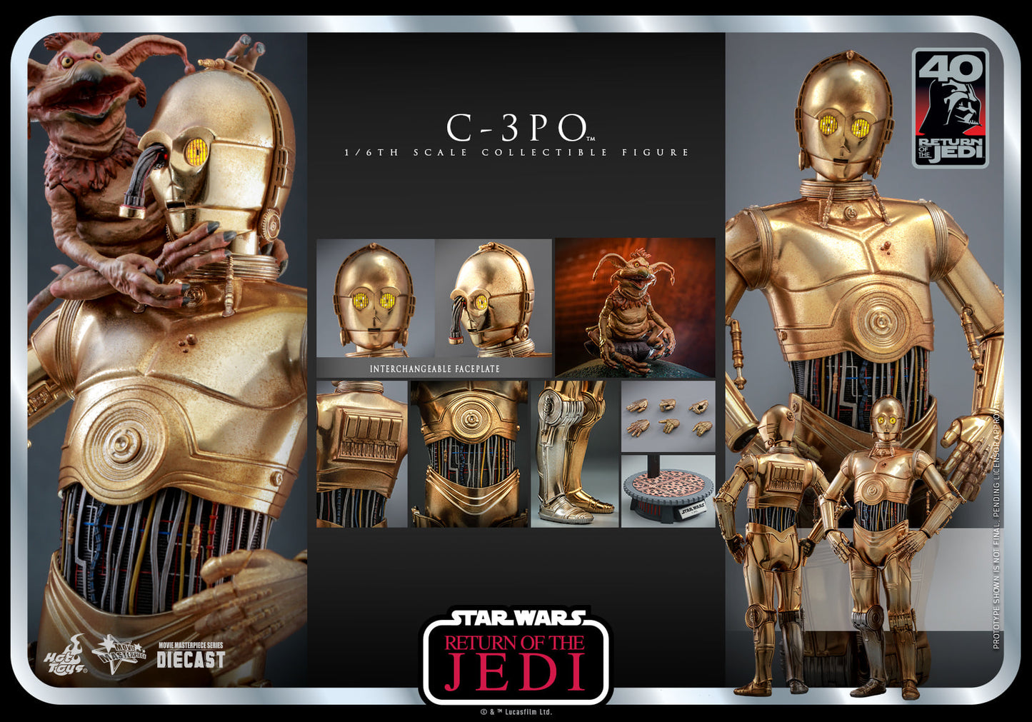 Hot Toys Star Wars Episode Vi: Return Of The Jedi™ C-3po™ 1/6th Scale Collectible Figure MMS701D56