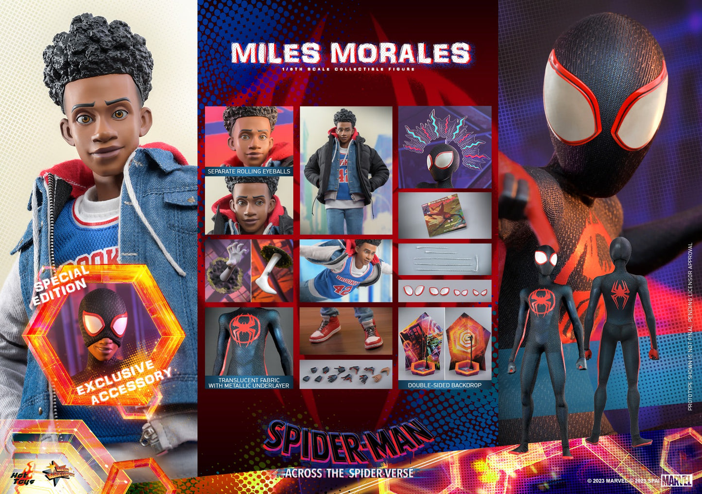 Hot Toys Spider-man: Across The Spider-Verse - Miles Morales 1:6 Scale Collectible Figure (Rebel Base Exclusive) MMS710B