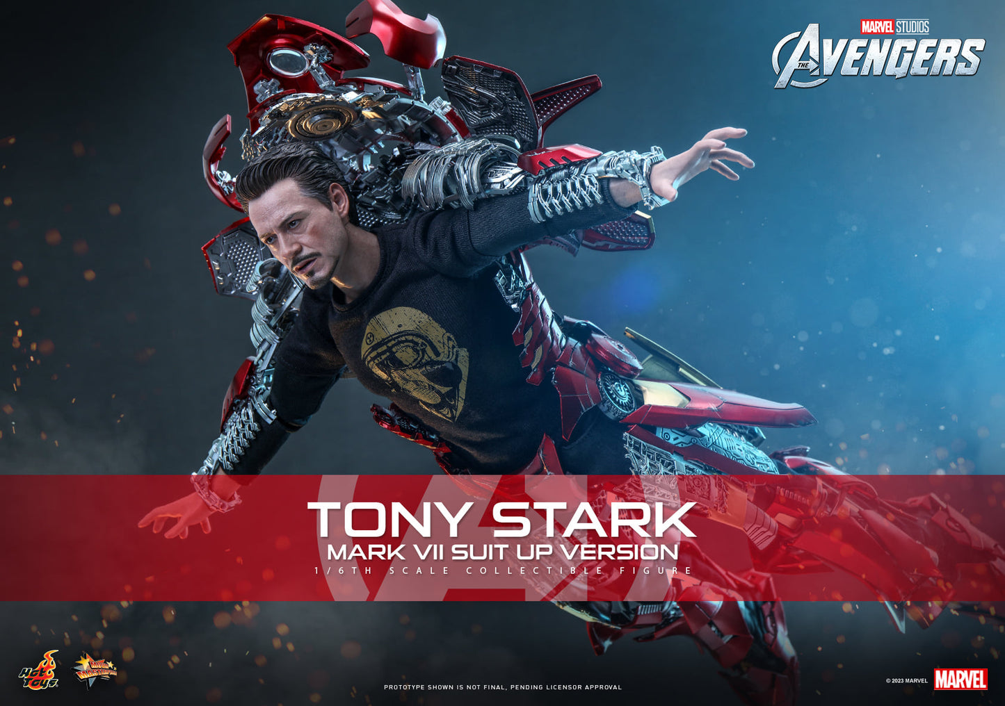 Hot Toys “The Avengers” – Tony Stark (Mark VII Suit Up Version) 1:6 Scale Collectible Figure (Special Edition - Stark Tower Hologram) MMS718B