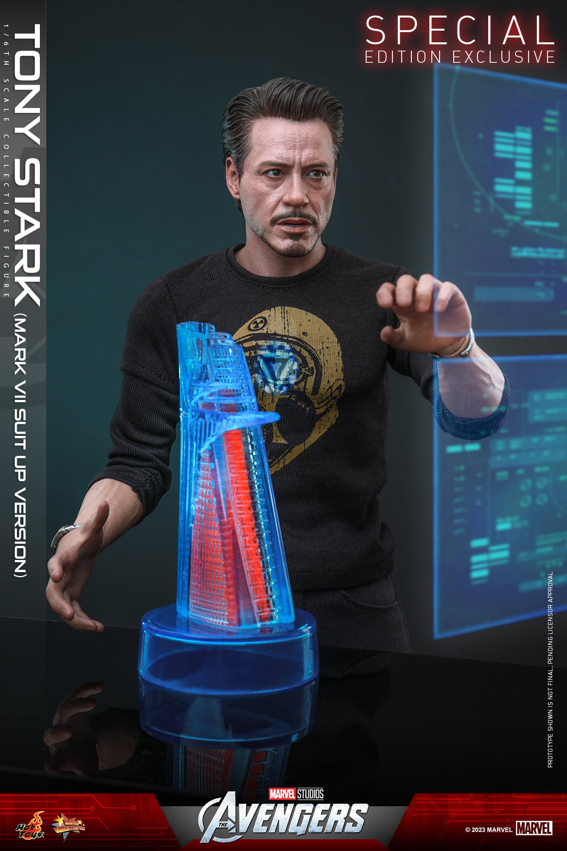 Hot Toys “The Avengers” – Tony Stark (Mark VII Suit Up Version) 1:6 Scale Collectible Figure (Special Edition - Stark Tower Hologram) MMS718B