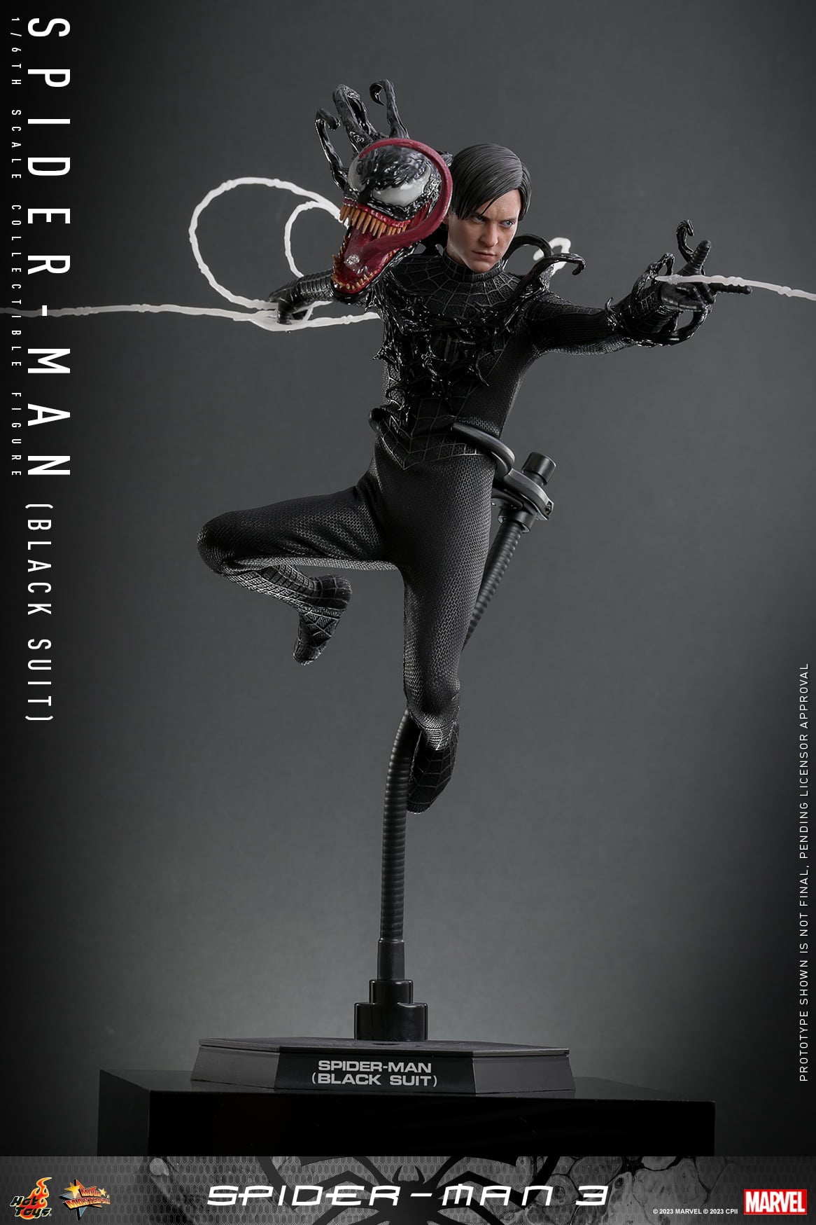 Hot Toys Spider-man 3 - 1:6 Scale Spider-man (Black Suit) Collectible Figure MMS727 (Standard Edition)