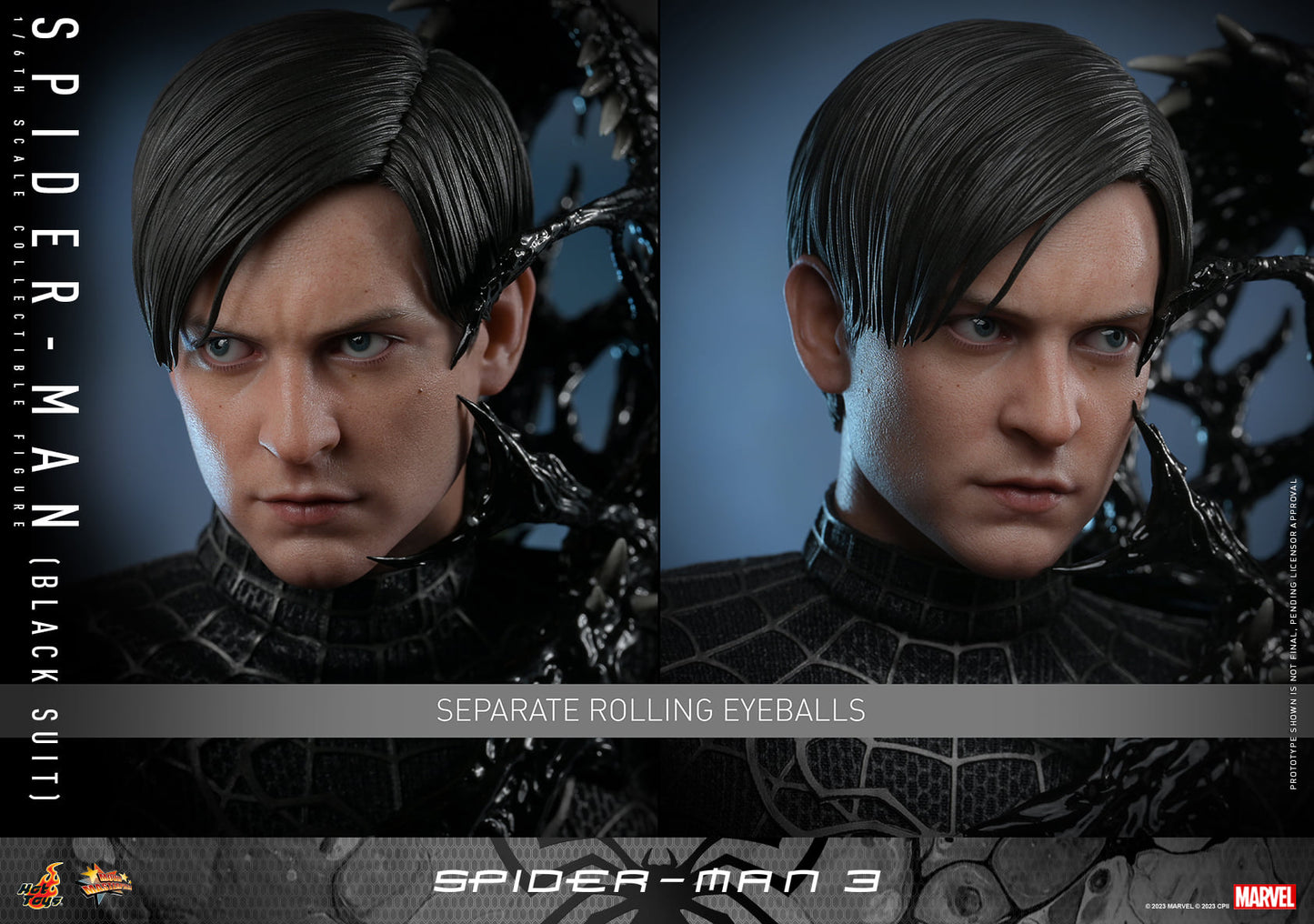 Hot Toys Spider-man 3 - 1:6 Scale Spider-man (Black Suit) Collectible Figure MMS727 (Standard Edition)