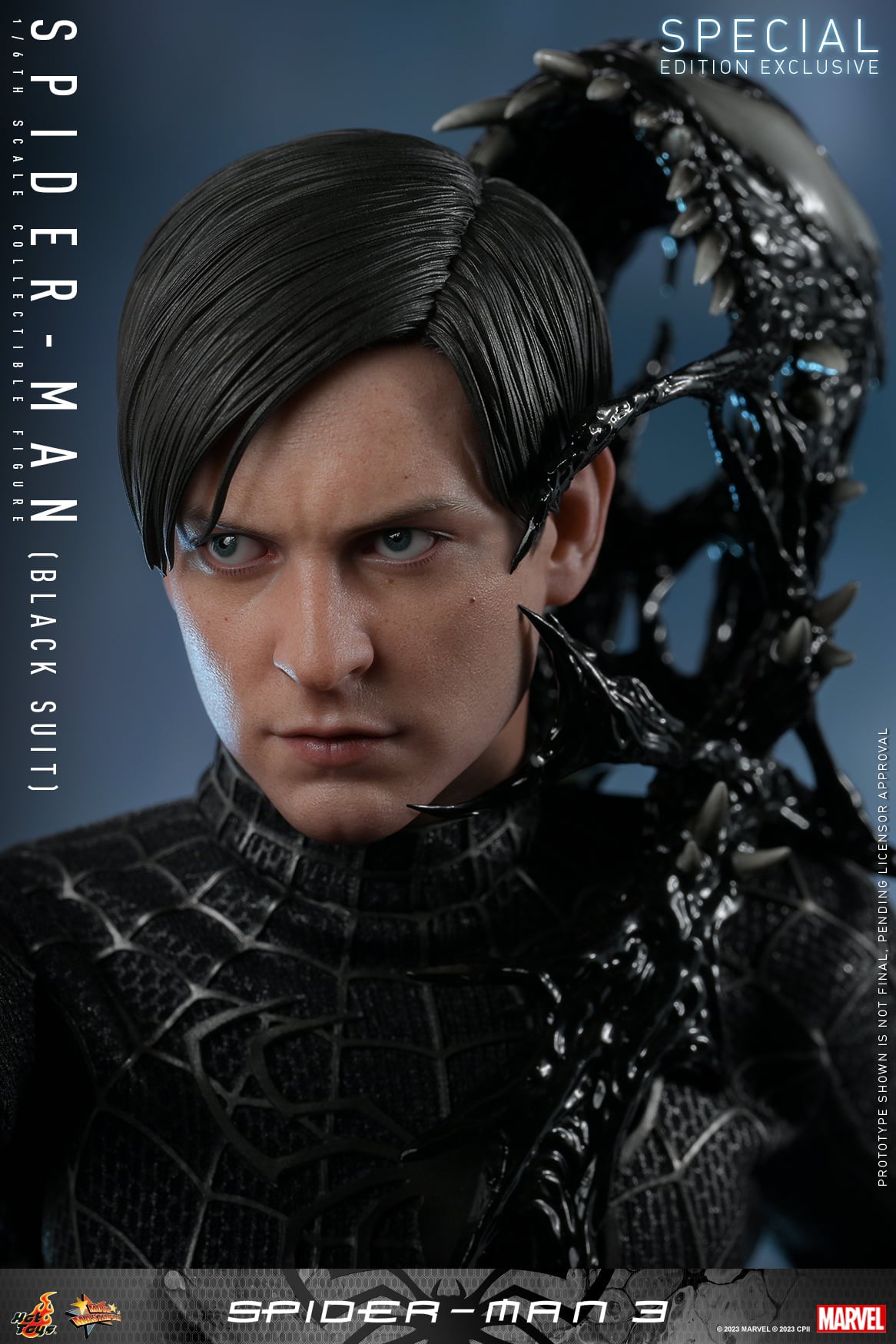 Hot Toys Spider-man 3 - 1:6 Scale Spider-man (Black Suit) Collectible Figure MMS727 (Standard Edition)