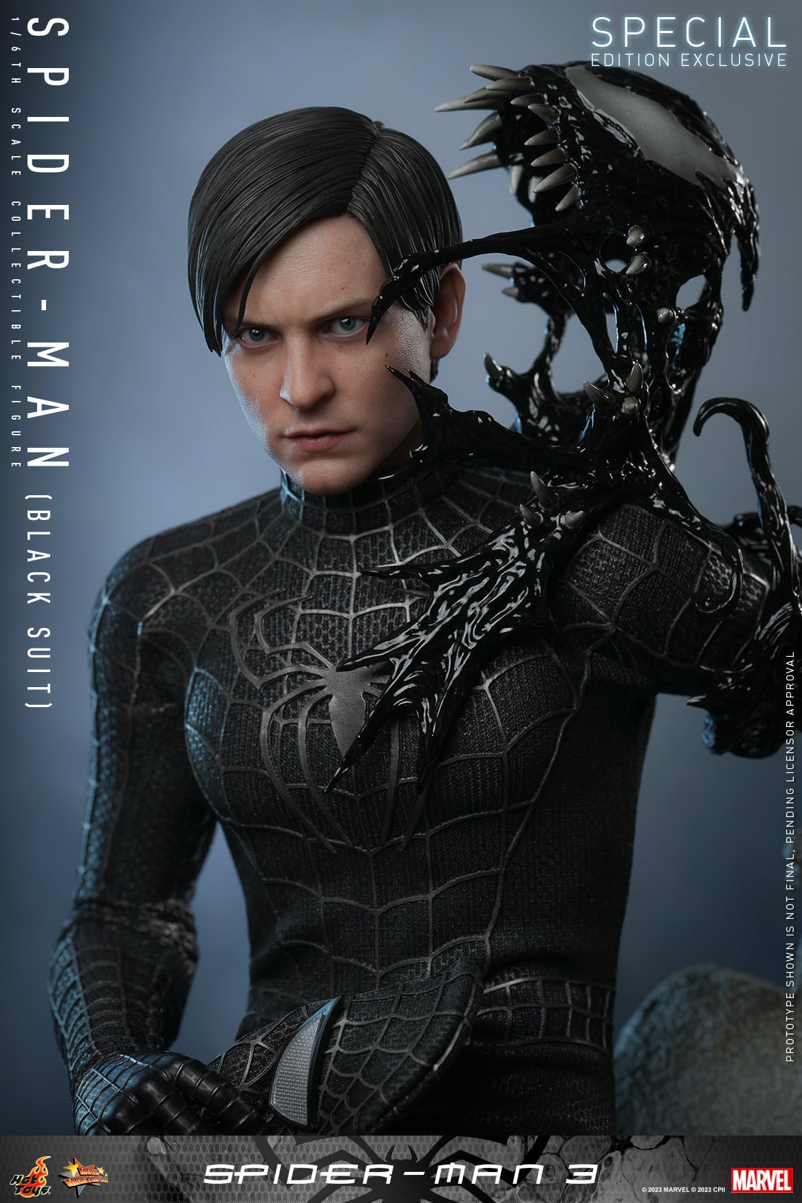 Hot Toys Spider-man 3 - 1:6 Scale Spider-man (Black Suit) Collectible Figure MMS727 (Standard Edition)