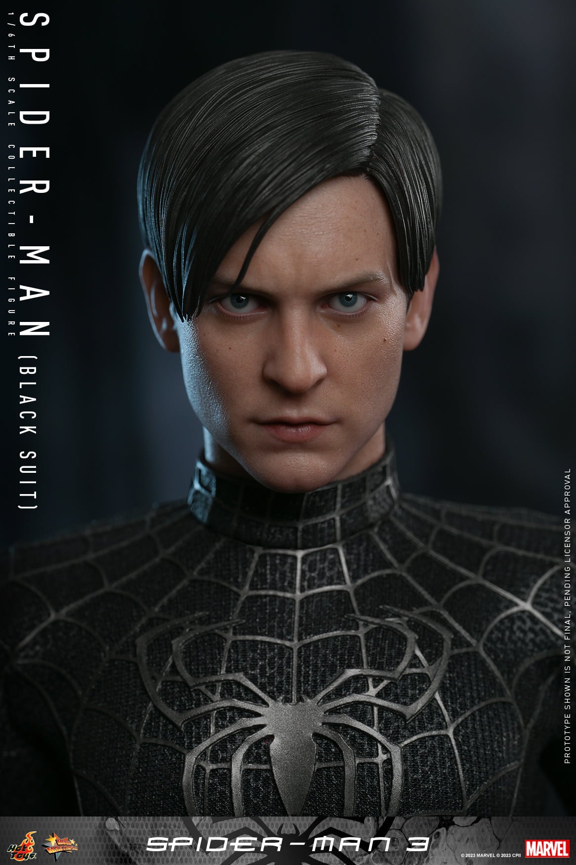 Hot Toys Spider-man 3 - 1:6 Scale Spider-man (Black Suit) Collectible Figure MMS727 (Standard Edition)