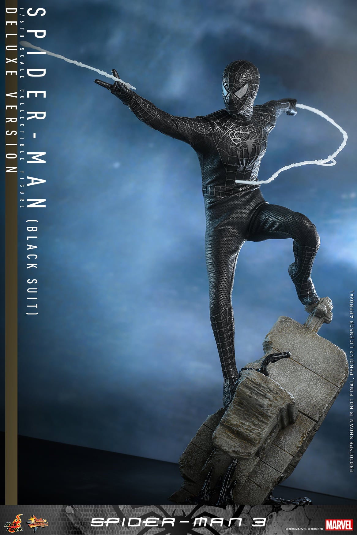 Hot Toys Spider-man 3 - 1:6 Scale Spider-Man (Black Suit) Collectible Figure (Deluxe Version) (Standard  Edition) - MMS728