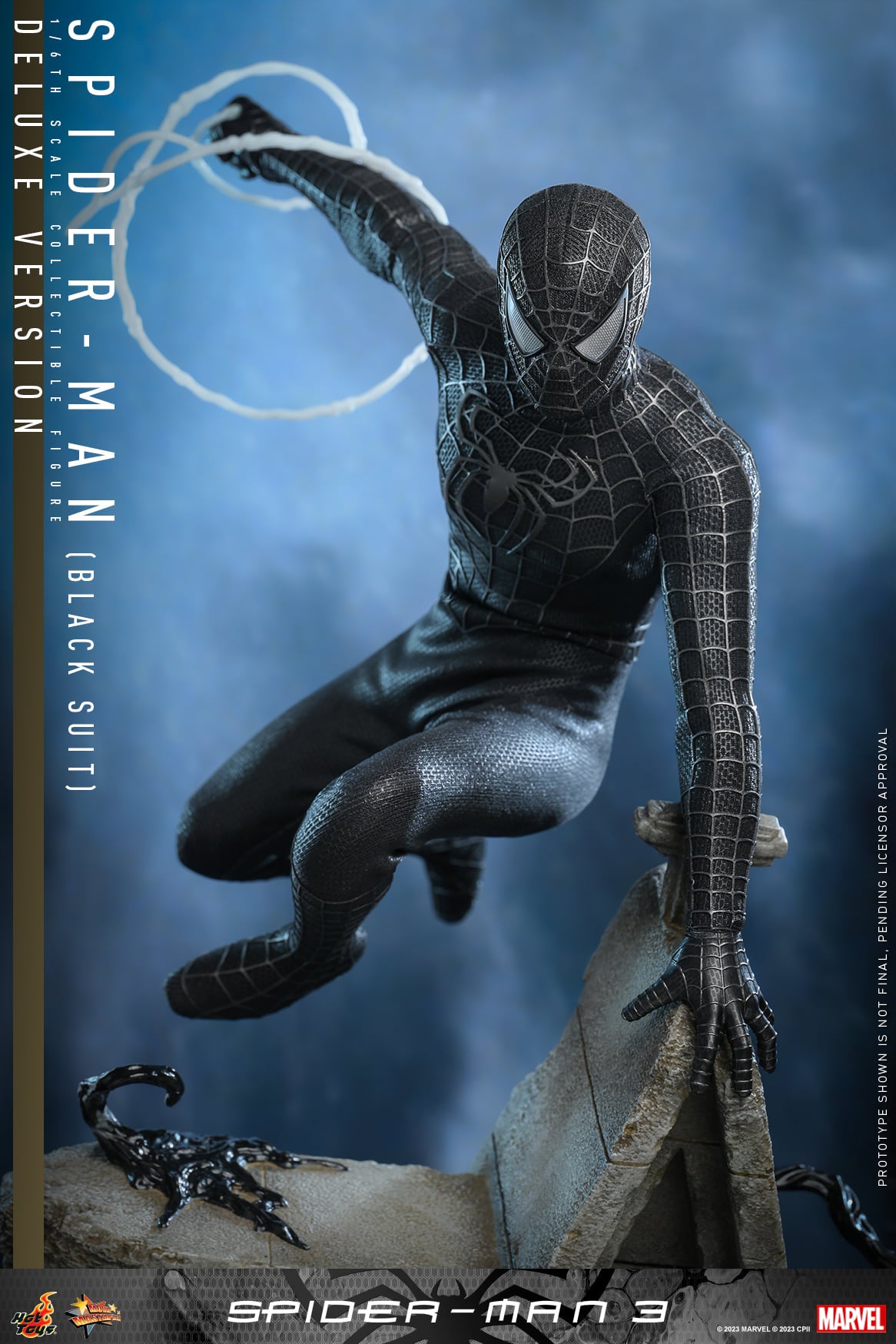 Hot Toys Spider-man 3 - 1:6 Scale Spider-Man (Black Suit) Collectible Figure (Deluxe Version) (Standard  Edition) - MMS728