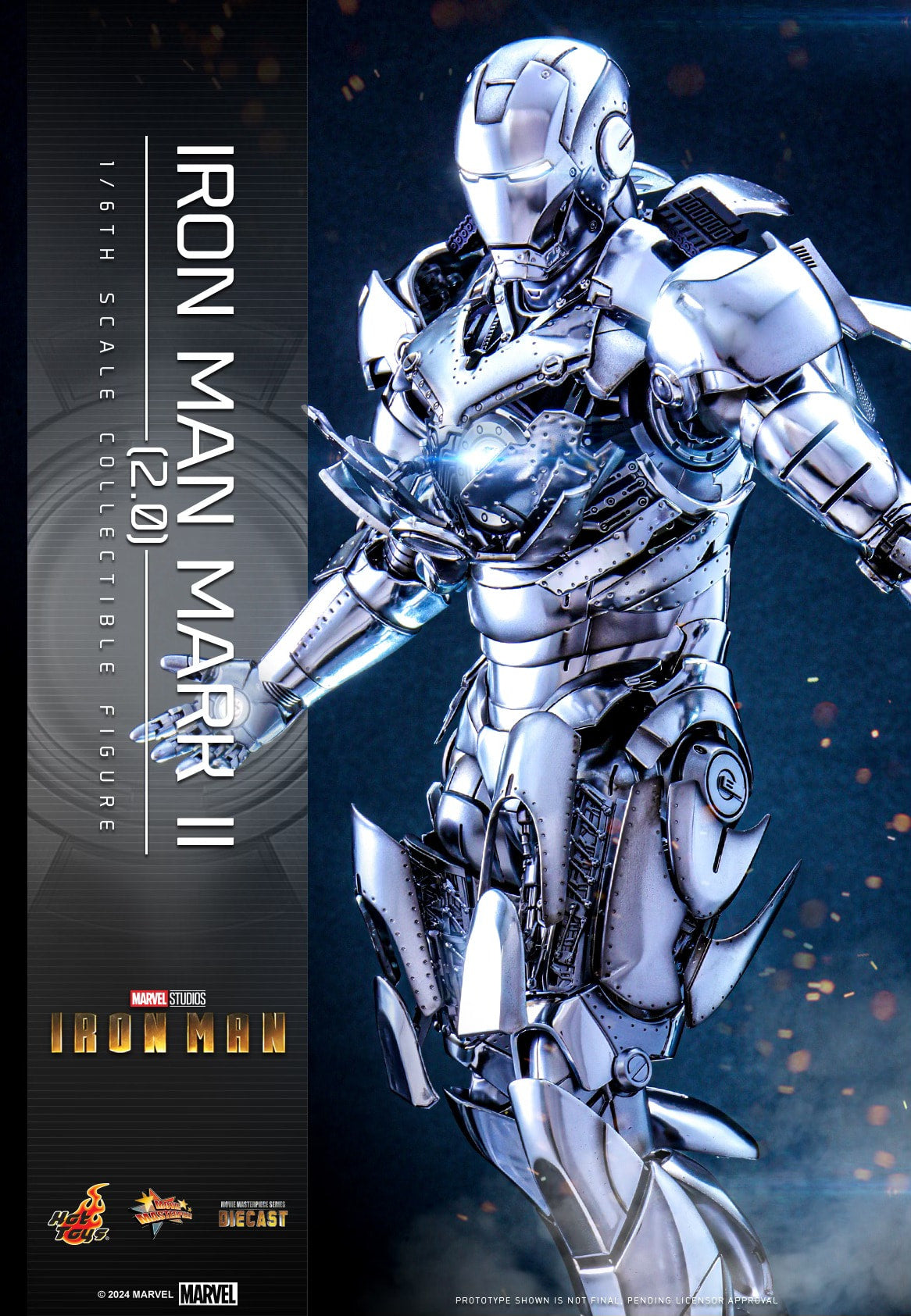 Hot Toys Iron Man Mark II (2.0) 1:6 Scale Collectible Figure MMS733D59