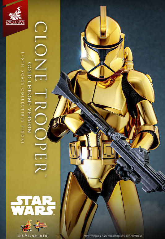 Hot Toys Star Wars™ - 1/6th scale Clone Trooper™ (Gold Chrome Version) Collectible Figure [Hot Toys Exclusive] MMS735