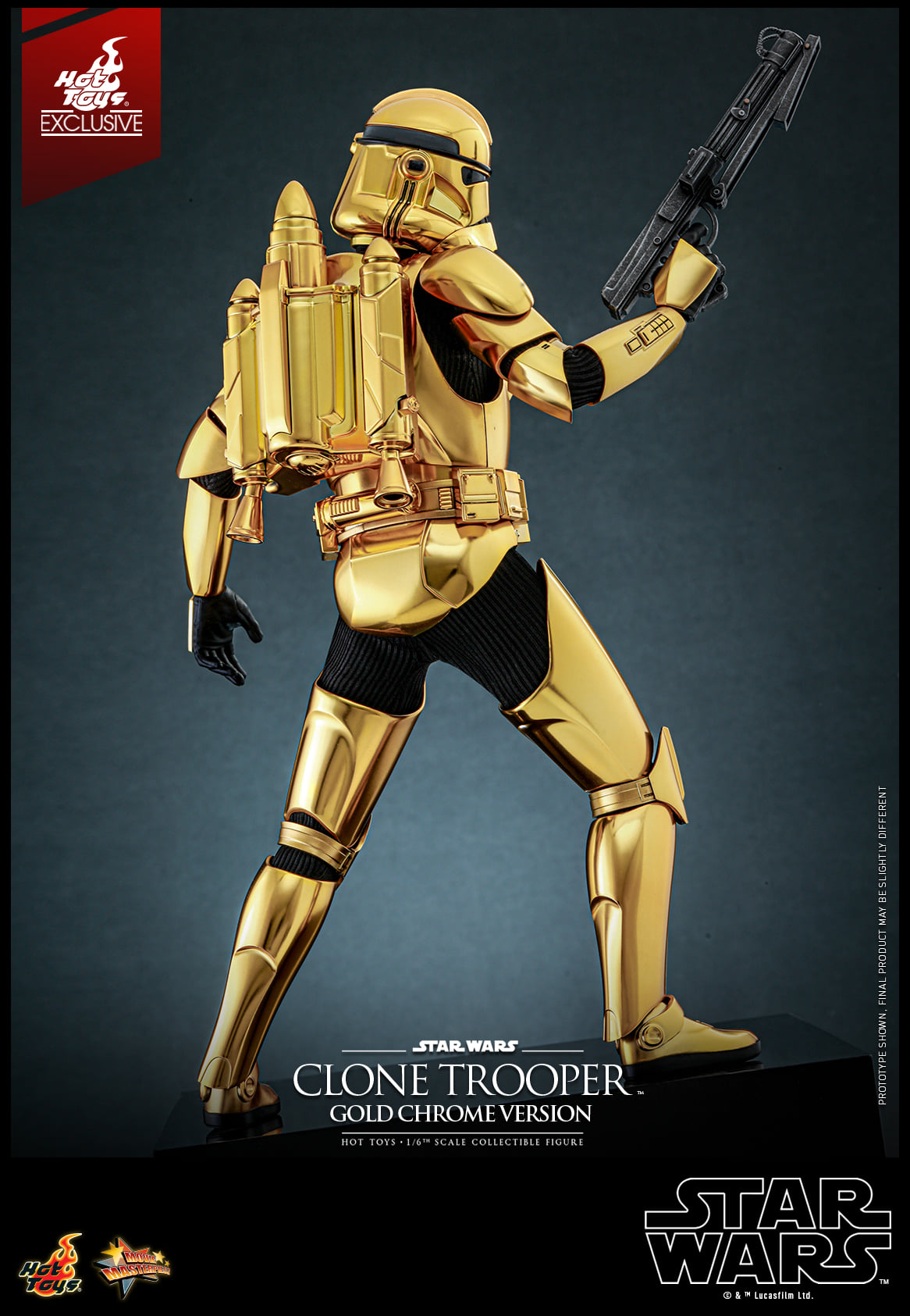 Hot Toys Star Wars™ - 1/6th scale Clone Trooper™ (Gold Chrome Version) Collectible Figure [Hot Toys Exclusive] MMS735