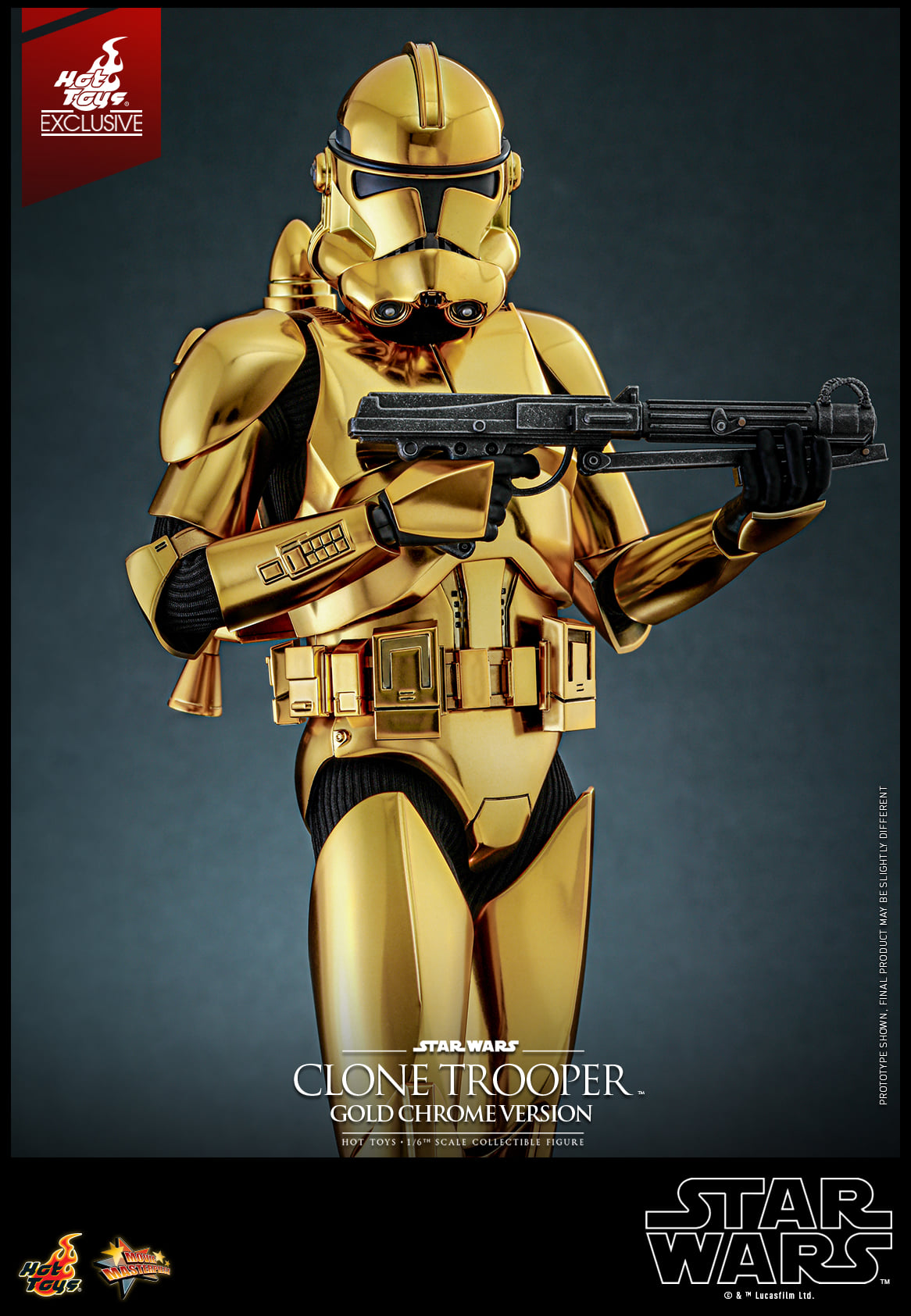 Hot Toys Star Wars™ - 1/6th scale Clone Trooper™ (Gold Chrome Version) Collectible Figure [Hot Toys Exclusive] MMS735