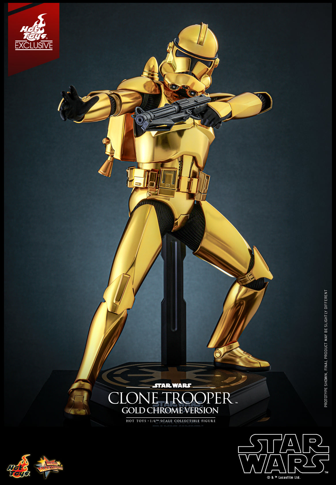 Hot Toys Star Wars™ - 1/6th scale Clone Trooper™ (Gold Chrome Version) Collectible Figure [Hot Toys Exclusive] MMS735