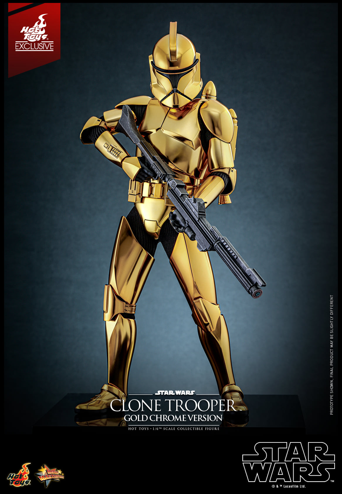 Hot Toys Star Wars™ - 1/6th scale Clone Trooper™ (Gold Chrome Version) Collectible Figure [Hot Toys Exclusive] MMS735