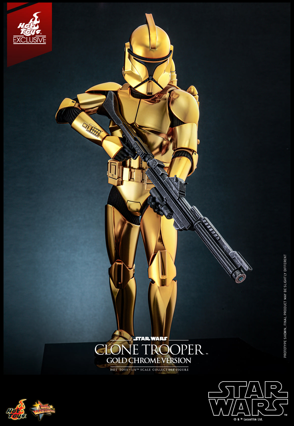 Hot Toys Star Wars™ - 1/6th scale Clone Trooper™ (Gold Chrome Version) Collectible Figure [Hot Toys Exclusive] MMS735