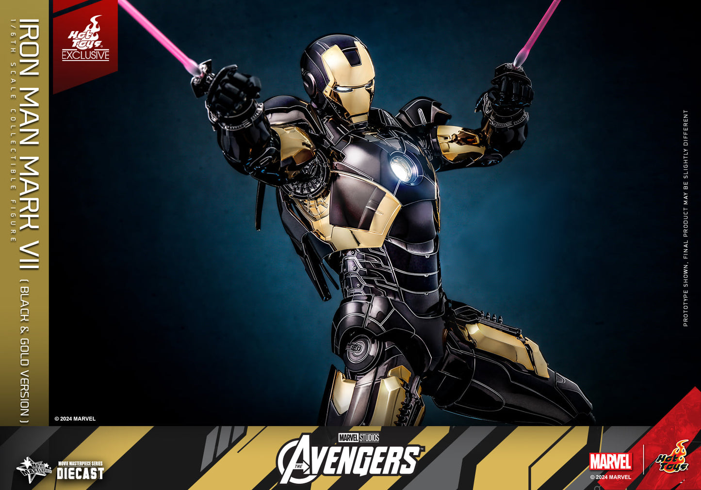 Hot toys The Avengers - 1/6th scale Iron Man Mark VII (Black and Gold Version) Collectible Figure MMS741