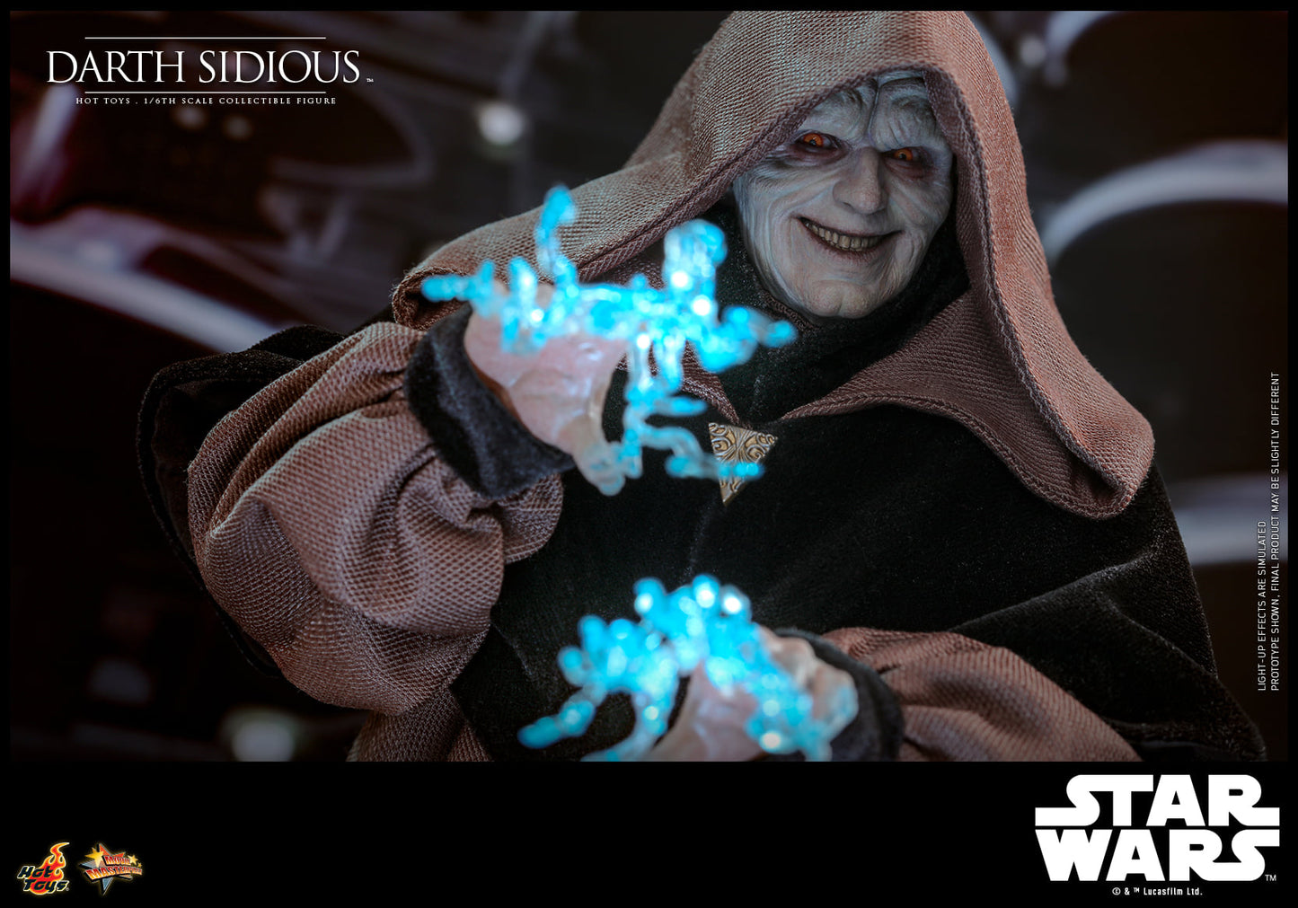 Hot Toys Star Wars: Revenge Of The Sith™ Darth Sidious™ 1:6 Scale Collectible Figure (With Global Exclusive Commemorative Coin)(Exclusive Edition) MMS745B