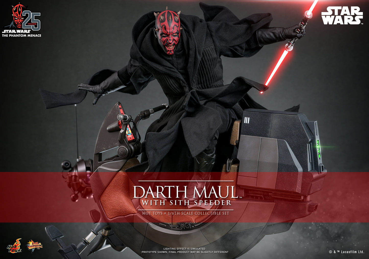 Hot Toys【Star Wars™ Episode I: The Phantom Menace - 1:6 Scale Darth Maul Collectible Figure】 (Exclusive Edition)(Global Exclusive Commemorative Coin) (The color of the coins is random, possibly gold or red) MMS749B