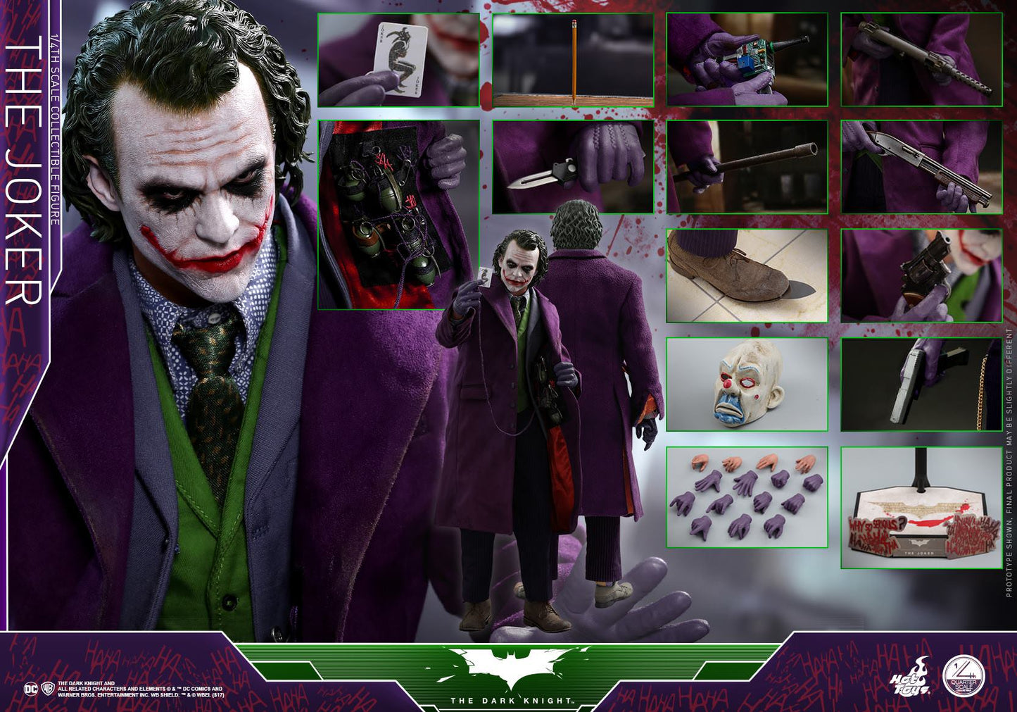 Hot Toys The Dark Knight - The Joker 1/4th (Regular Edition) QS010