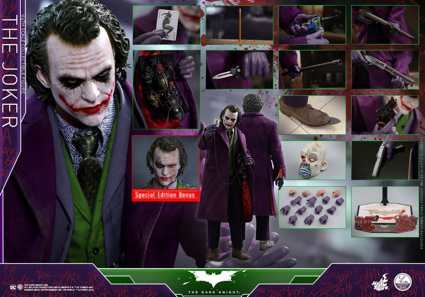 Hot Toys The Dark Knight - The Joker 1/4th (Exclusive Edition) QS010