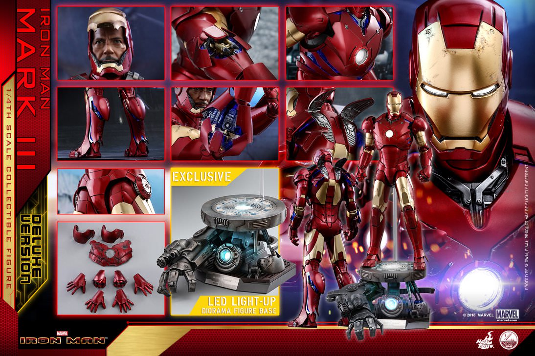 Hot Toys Iron Man - Mark III 1/4th scale QS012 (Deluxe Version)