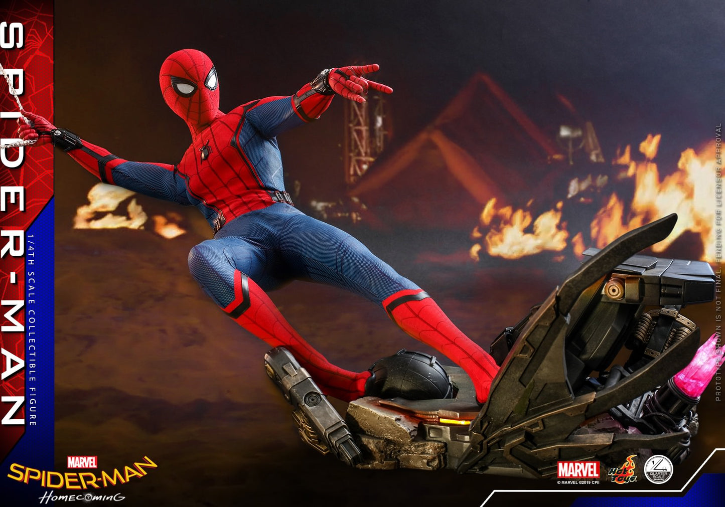 Hot Toys Spider-Man: Homecoming - Spider-Man 1/4th scale QS014 (Normal Version)(Standard Edition)(Without Bonus Accessory :One (1) hologram panel)