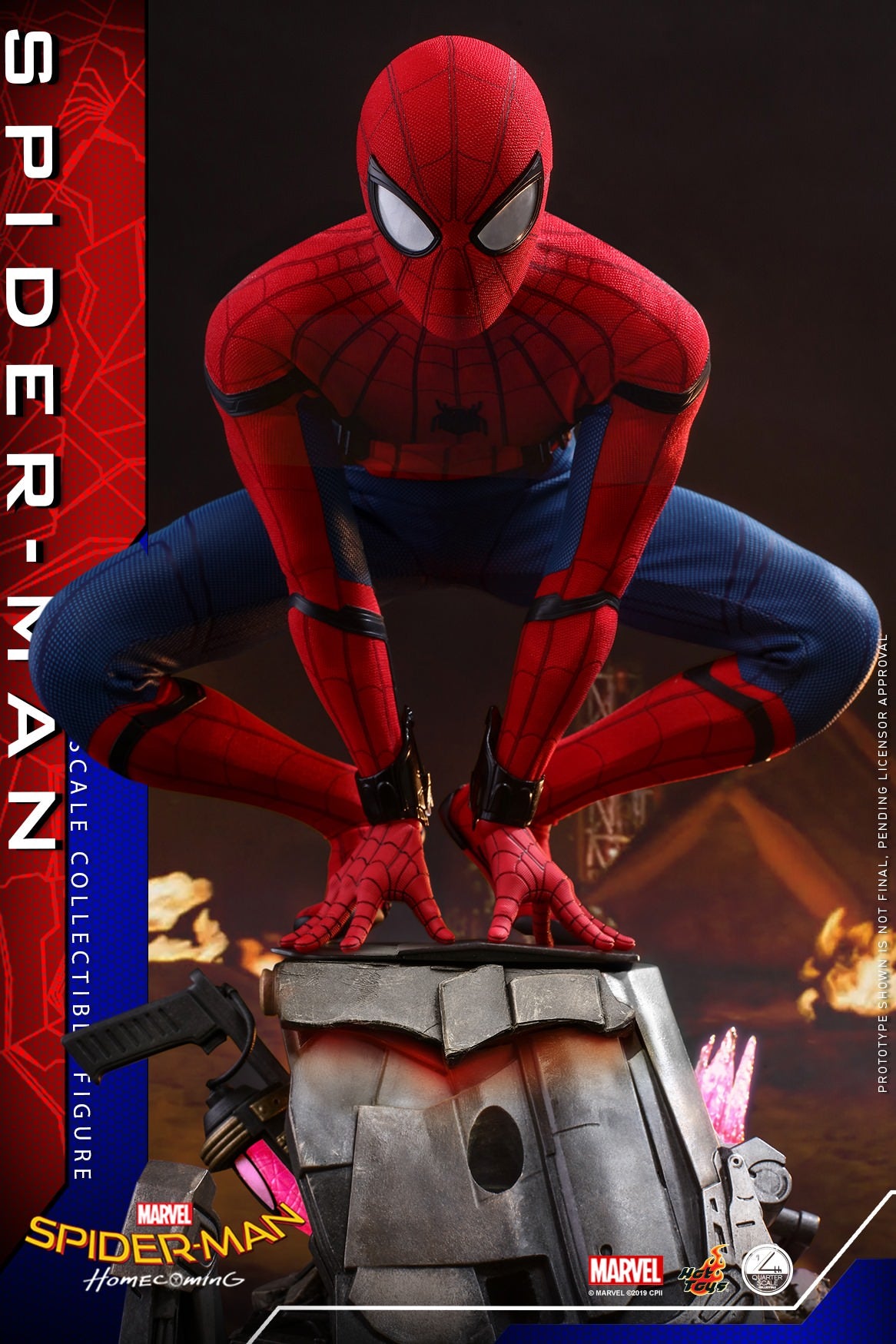 Hot Toys Spider-Man: Homecoming - Spider-Man 1/4th scale QS014 (Normal Version)(Standard Edition)(Without Bonus Accessory :One (1) hologram panel)