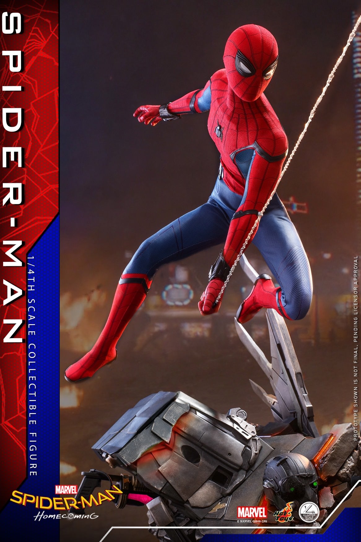 Hot Toys Spider-Man: Homecoming - Spider-Man 1/4th scale QS014 (Normal Version)(Standard Edition)(Without Bonus Accessory :One (1) hologram panel)