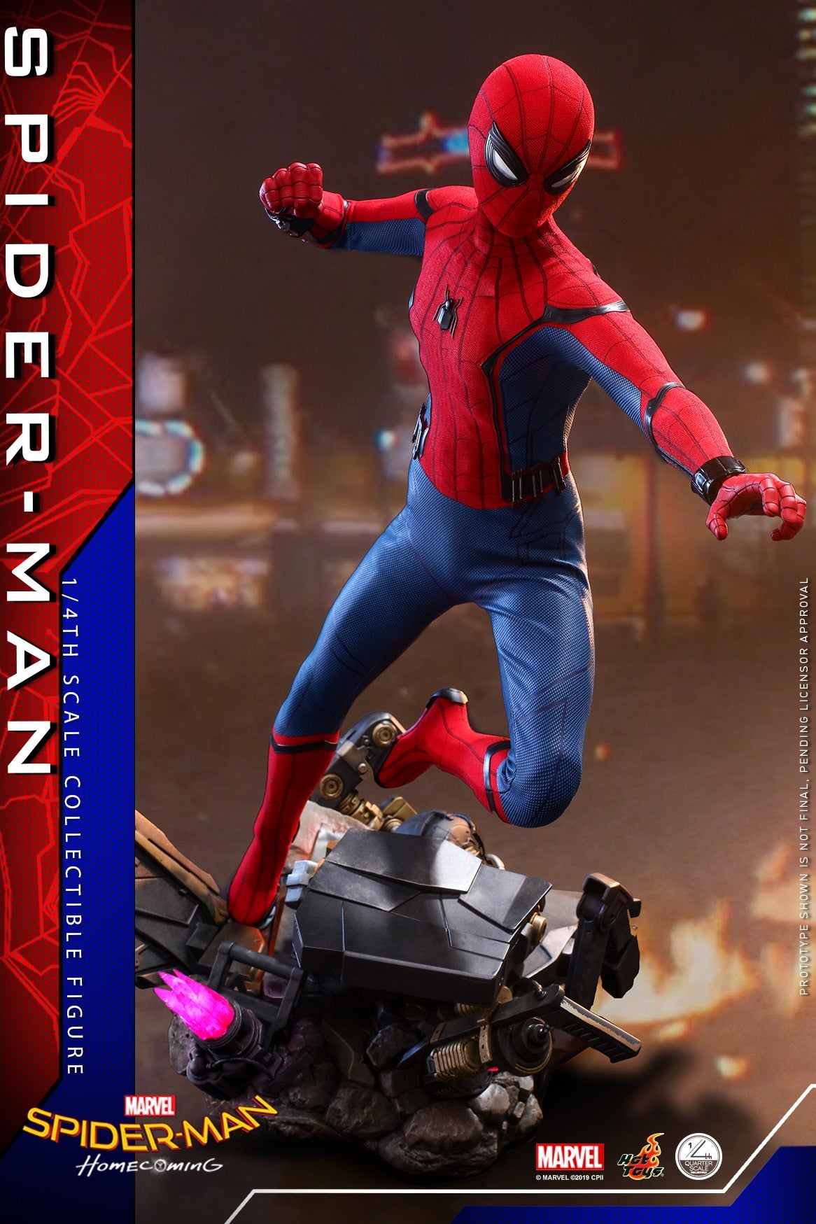 Hot Toys Spider-Man: Homecoming - Spider-Man 1/4th scale QS014 (Normal Version)(Standard Edition)(Without Bonus Accessory :One (1) hologram panel)