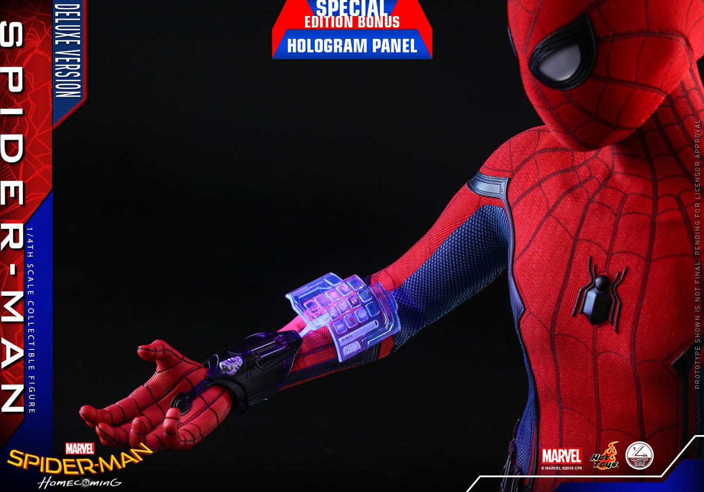 Hot Toys Spider-Man: Homecoming - Spider-Man 1/4th scale QS015B (Deluxe Version)(Special Edition)( Bonus Accessory :One (1) hologram panel)