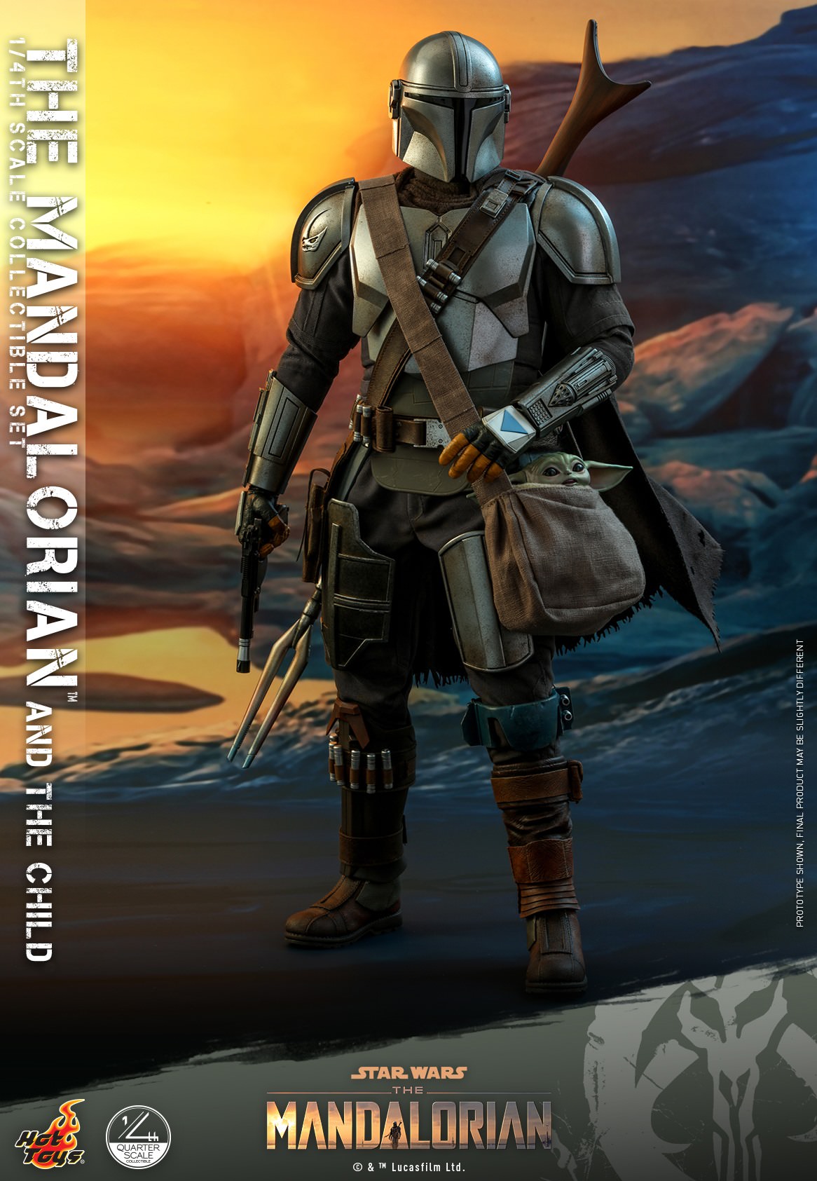 Hot Toys Star Wars™ The Mandalorian™ - 1/4th scale The Mandalorian &amp; The Child Collectible Set (Standard Version) QS016