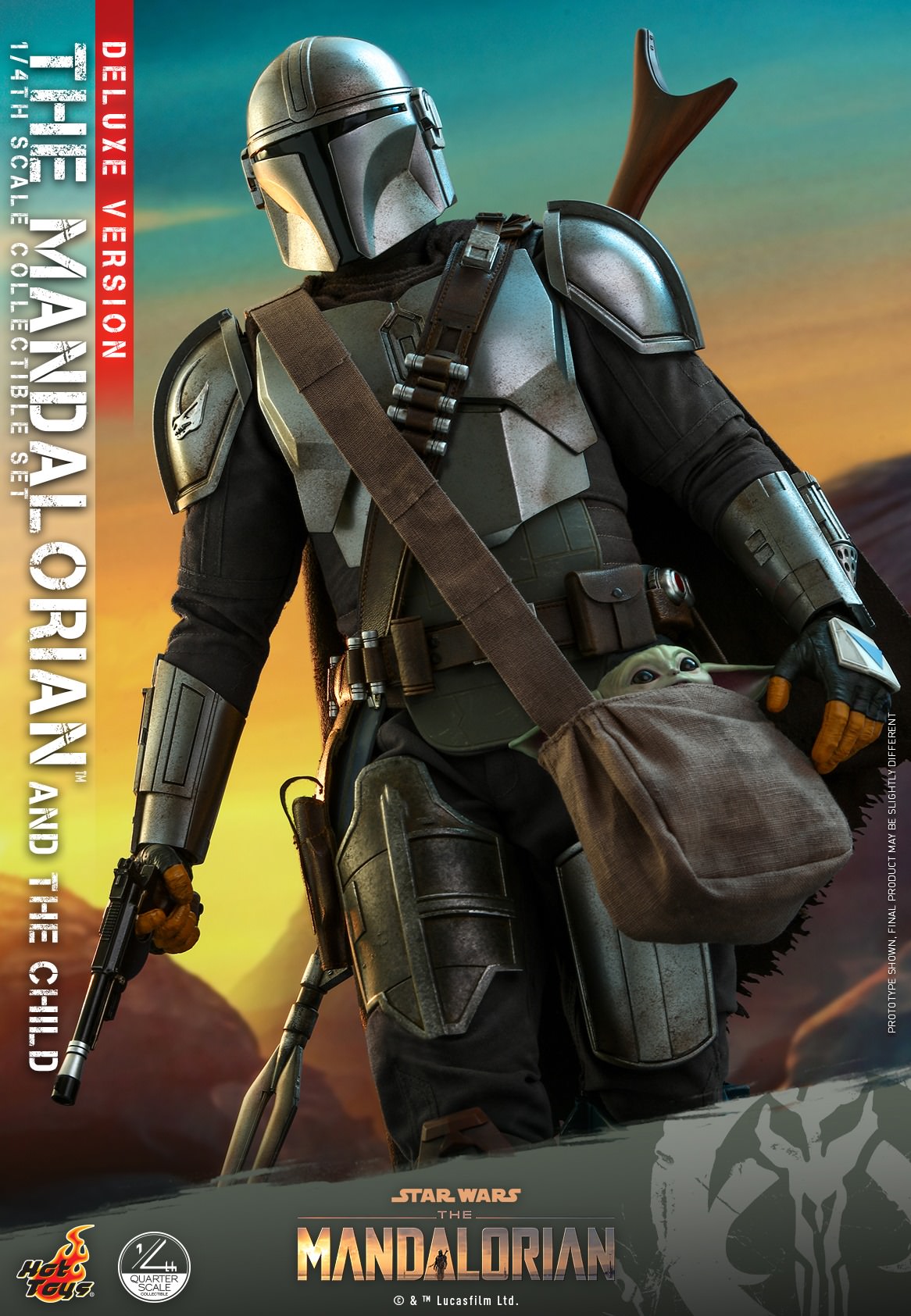 Hot Toys Star Wars™ The Mandalorian™ - 1/4th scale The Mandalorian &amp; The Child Collectible Set (Deluxe Version) QS017